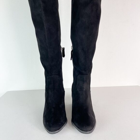 Bp. NWOB Women's Luke Over-The-Knee Faux Suede Tall Black Boot 6M - Picture 7 of 10
